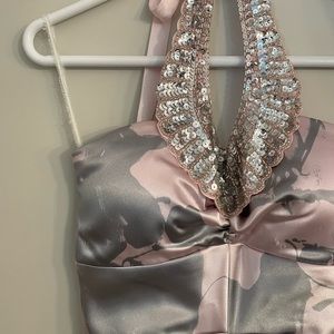 BEAUTIFUL Mermaid Sparkle Halter Prom Dress